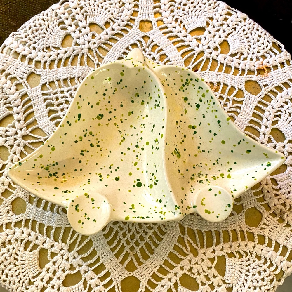 Vintage MCM Retro Christmas Bells Cigar Ashtray Candy Dish